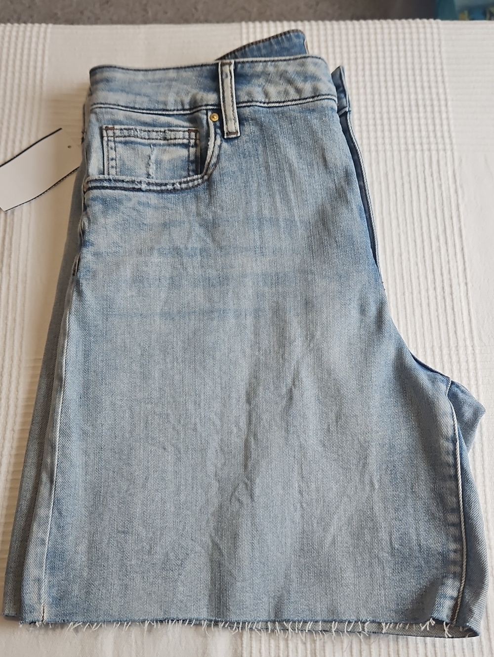 KUT From The Kloth High Rise Hailey Bermuda: Vintage Blue - Picture 13 of 14